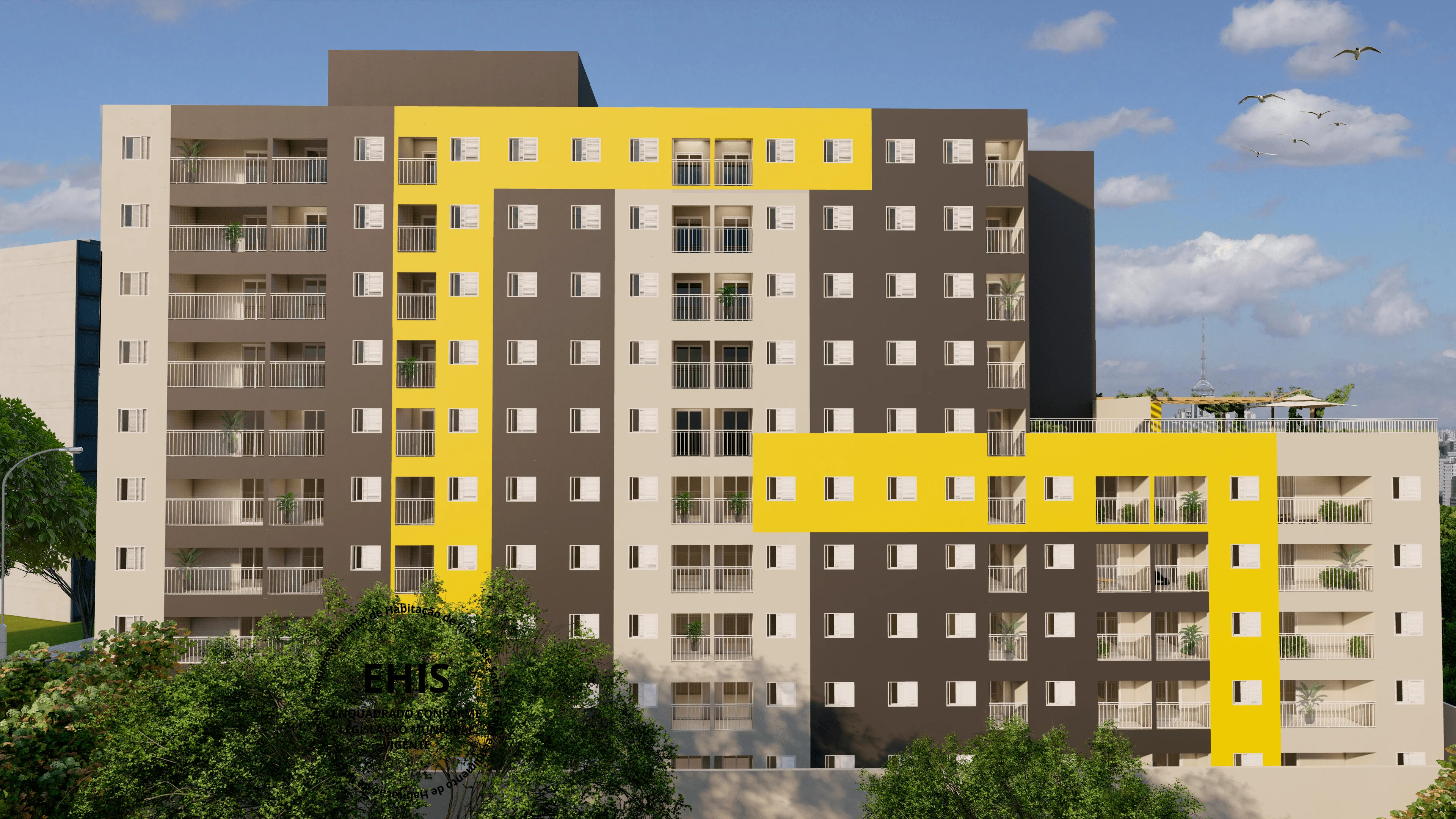 Perspectiva Ilustrada Fachada Angulo 4